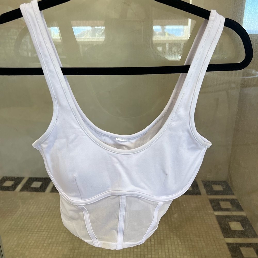 Alo white tank top